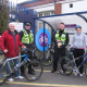 Mayor of Solihull, Cllr Ken Hawkins (left), gets his bike stamped at a free cycle surgery at Solihull Station - West Midlands cyclists