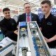 Training the engineers of the future: (l-r) Christopher Zambra-Ashwin (Dudley College), Ian Knight (PP Electrical Systems) and Reece Lowe (Dudley College)