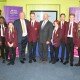 Nadhim Zahawi and Lord Digby Jones with visiting students from Studley High School